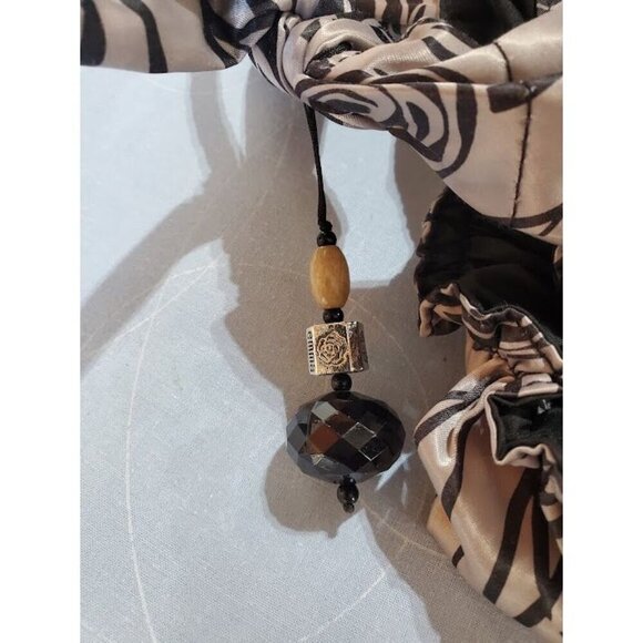 Emma Rose Hobo Bag With Floral Pattern Black & Silvery Taupe Polyester & Polyure - Picture 4 of 6